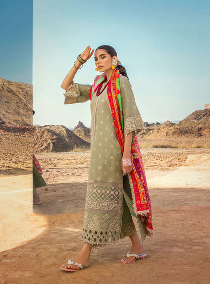 Zainab Chottani Embroidered Chikankari Lawn 3Pc Suit ZC-10B