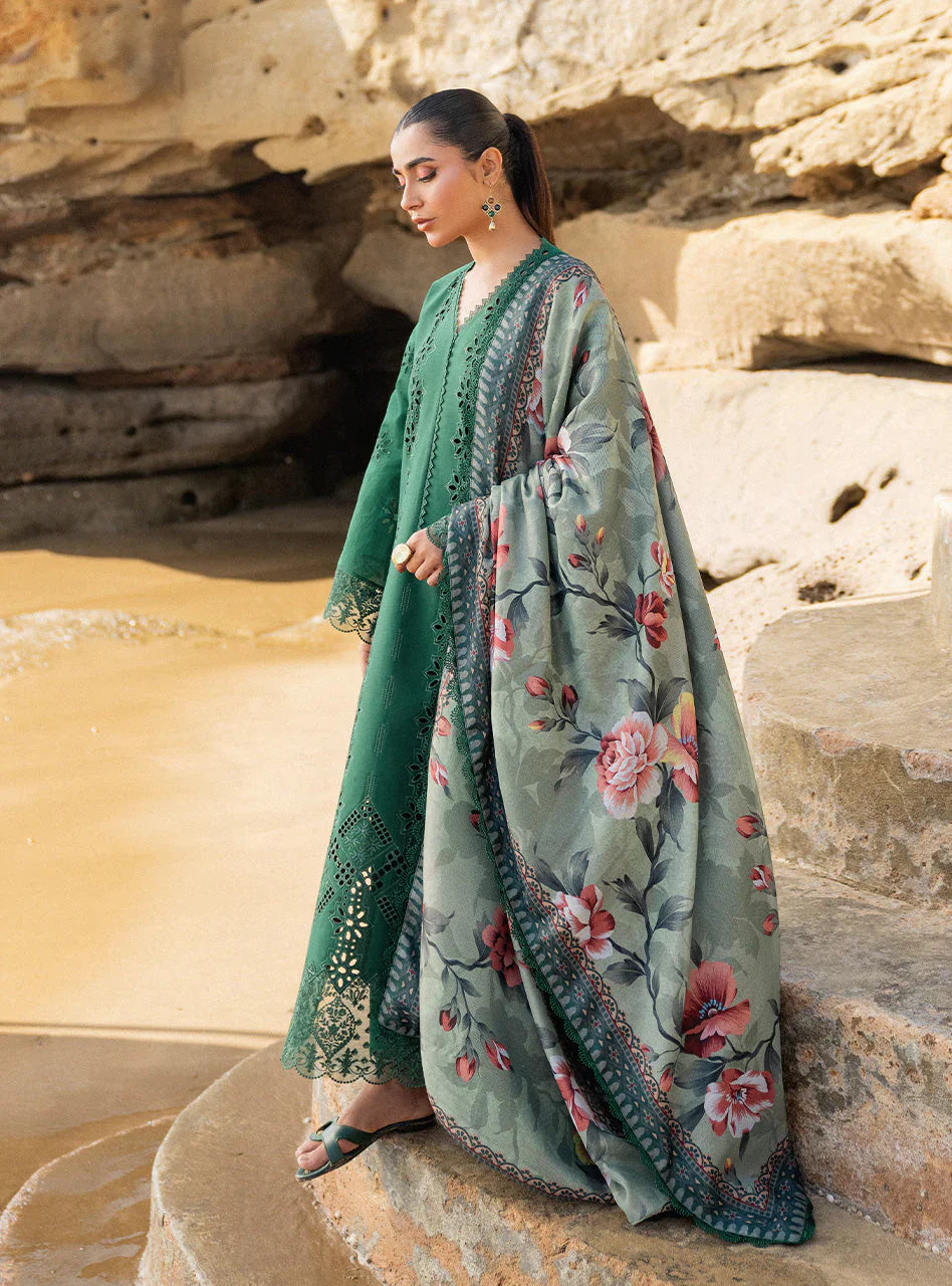 Zainab Chottani Embroidered Chikankari Lawn 3Pc Suit D-01A Aysel