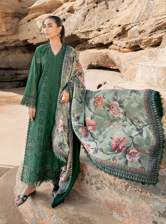 Zainab Chottani Embroidered Chikankari Lawn 3Pc Suit D-01A Aysel