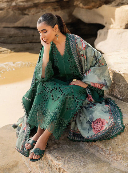 Zainab Chottani Embroidered Chikankari Lawn 3Pc Suit D-01A Aysel