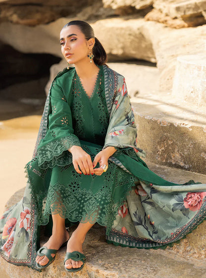 Zainab Chottani Embroidered Chikankari Lawn 3Pc Suit D-01A Aysel