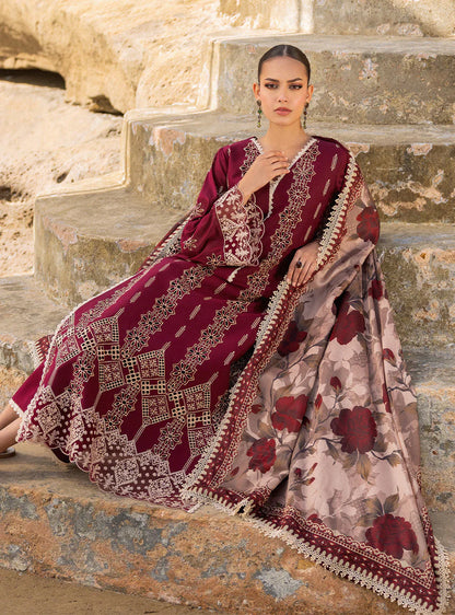 Zainab Chottani Embroidered Chikankari Lawn 3Pc Suit D-01B Aysel