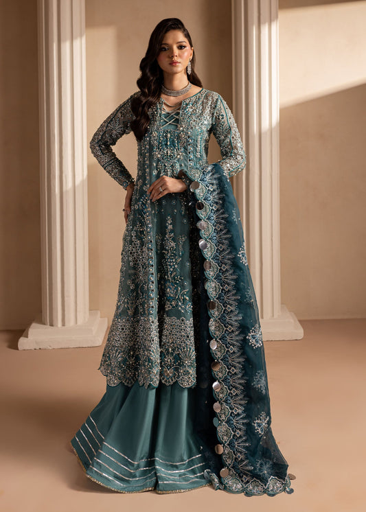 Lamhay by Maria Osama Khan Embroidered Organza 3Pc Suit - Sumbul