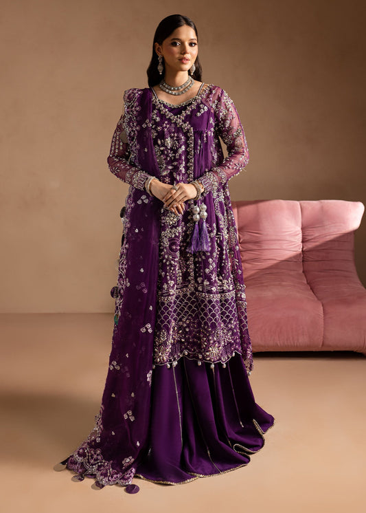 Lamhay by Maria Osama Khan Embroidered Organza 3Pc Suit - Sheesham