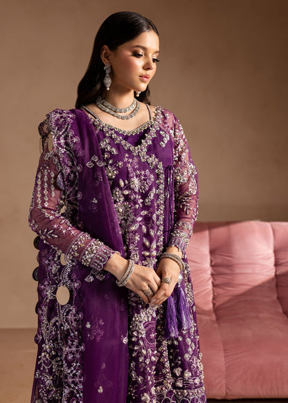 Lamhay by Maria Osama Khan Embroidered Organza 3Pc Suit - Sheesham