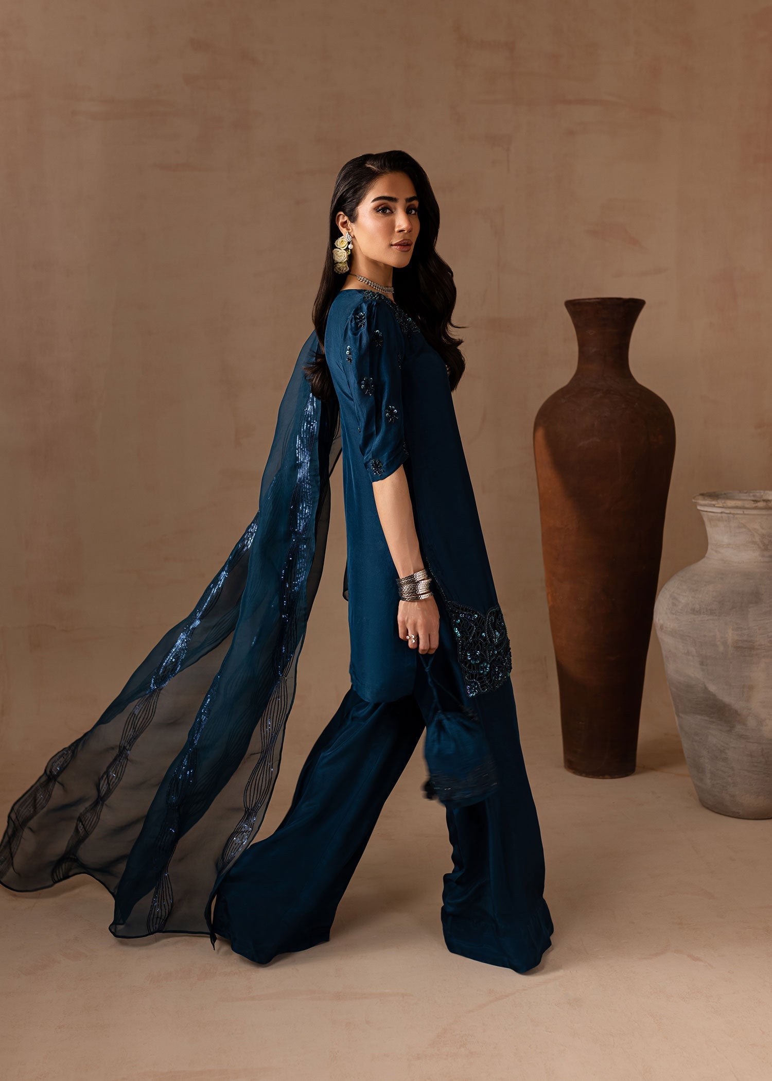 Maria Osama Khan | Noir Bliss Luxury Formals | Royal Sapphire