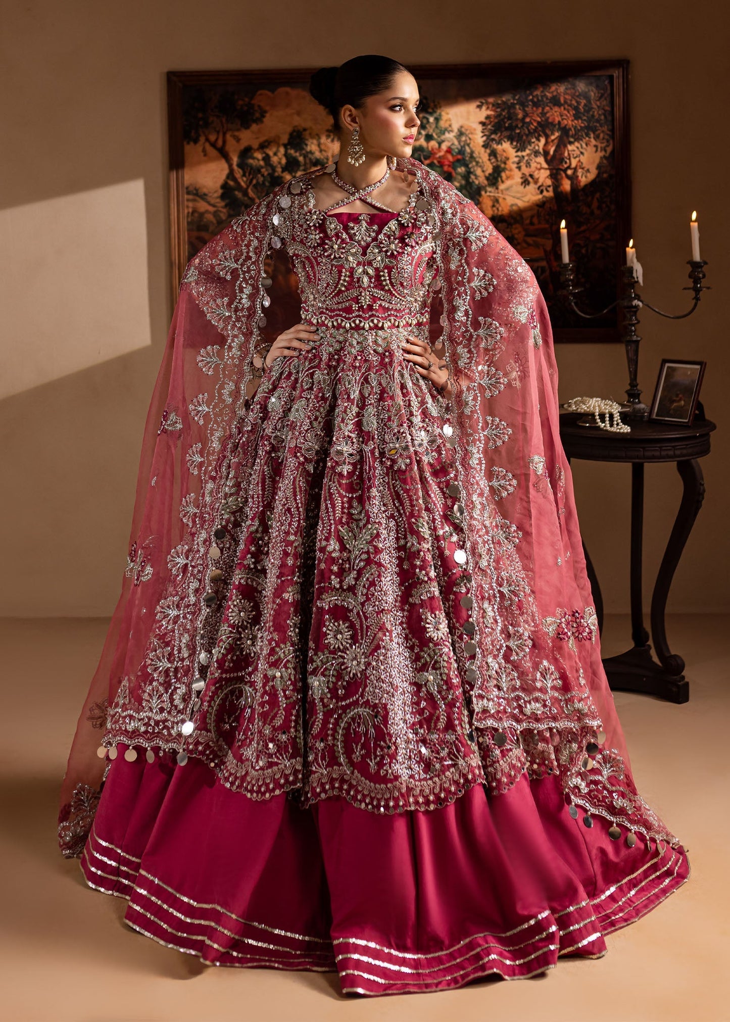 Lamhay by Maria Osama Khan Embroidered Organza 3Pc Suit - Nayab