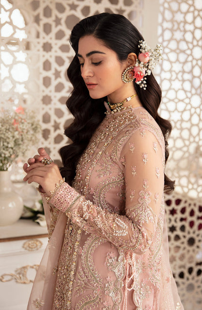 Zevk Afsanah Luxury Embroidered Net 3Pc Suit - Mushq