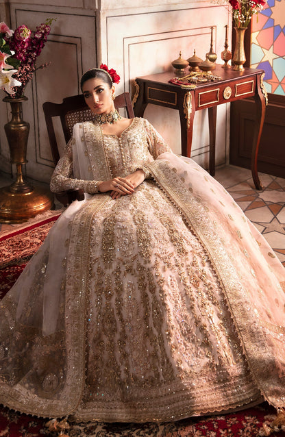 Zevk Afsanah Luxury Embroidered Net 3Pc Suit - Alif