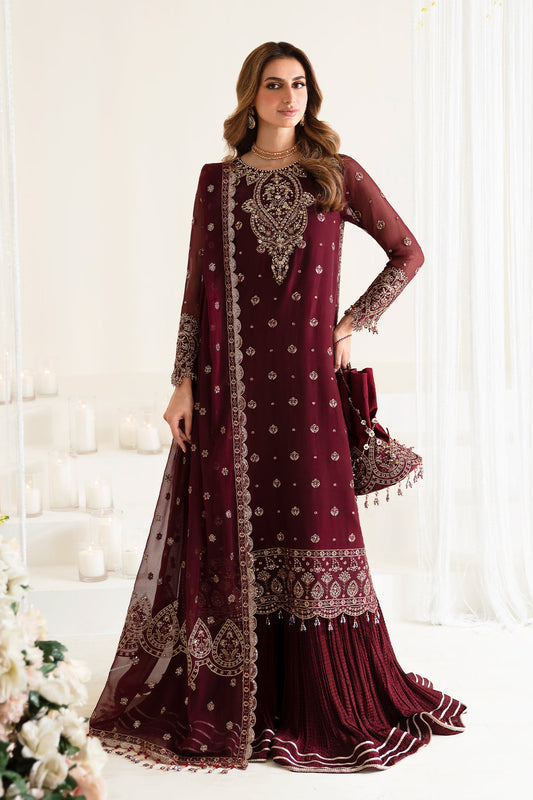 Alizeh Fashion Reena Handcrafted Chiffon 3Pc Suit AF-HM-4009-Meadow