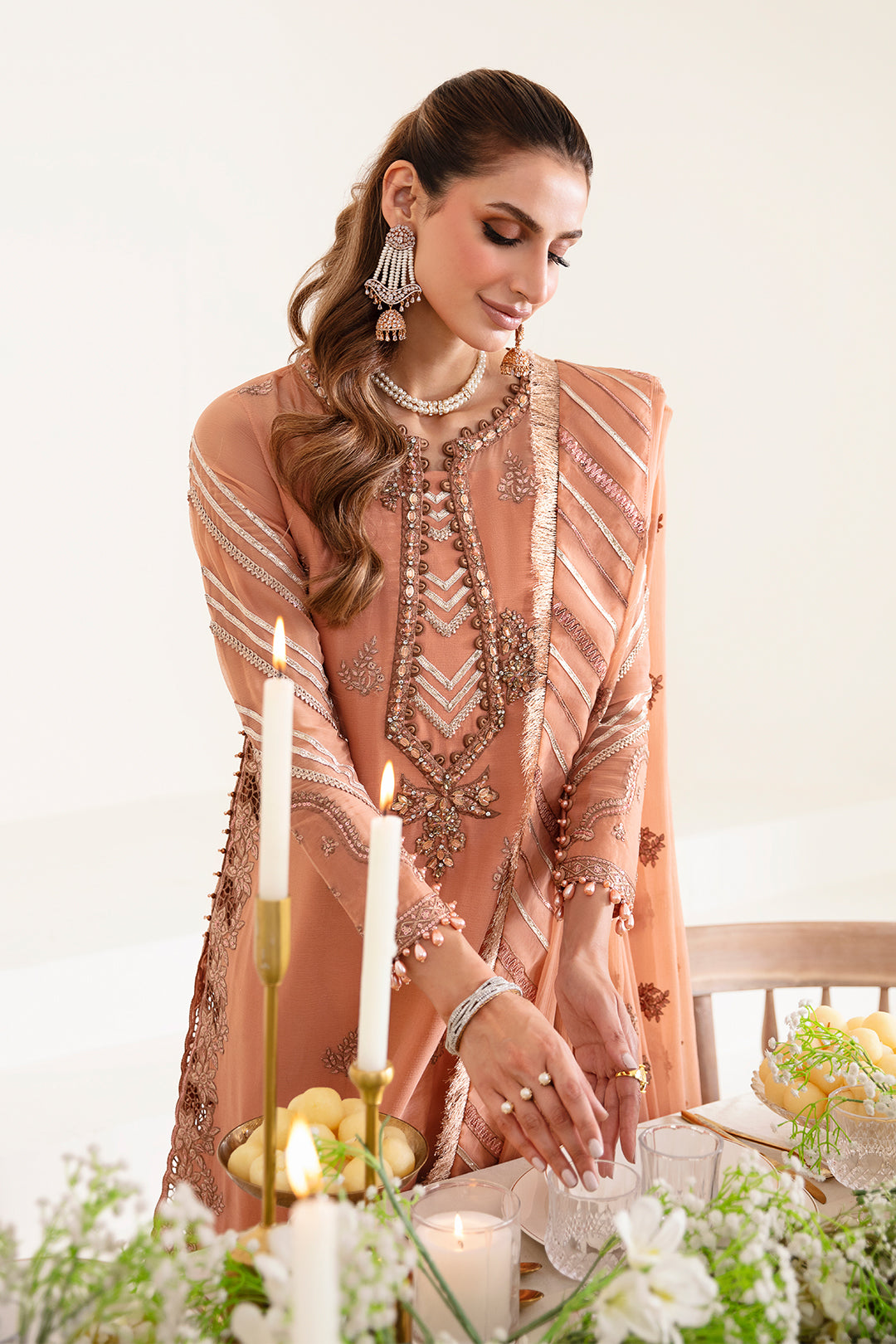 Alizeh Fashion Reena Handcrafted Chiffon 3Pc Suit AF-HM-4020-Margret