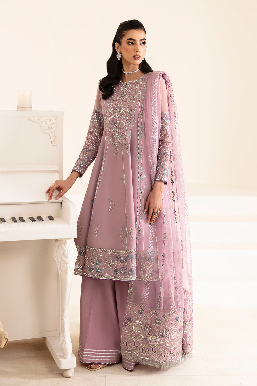 Alizeh Fashion Reena Handcrafted Chiffon 3Pc Suit AF-HM-4012-Viera