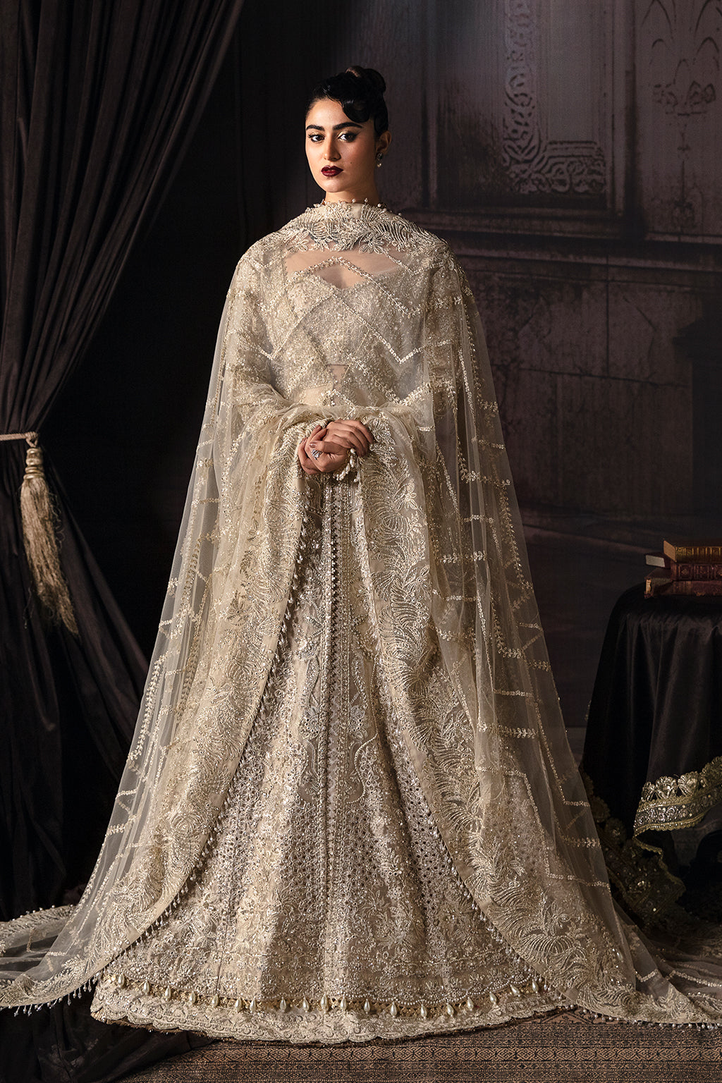 Afrozeh-The Brides Wedding Formal 3Pc Suit AFB-V1-03 Margaret - Riwayat-e-khas