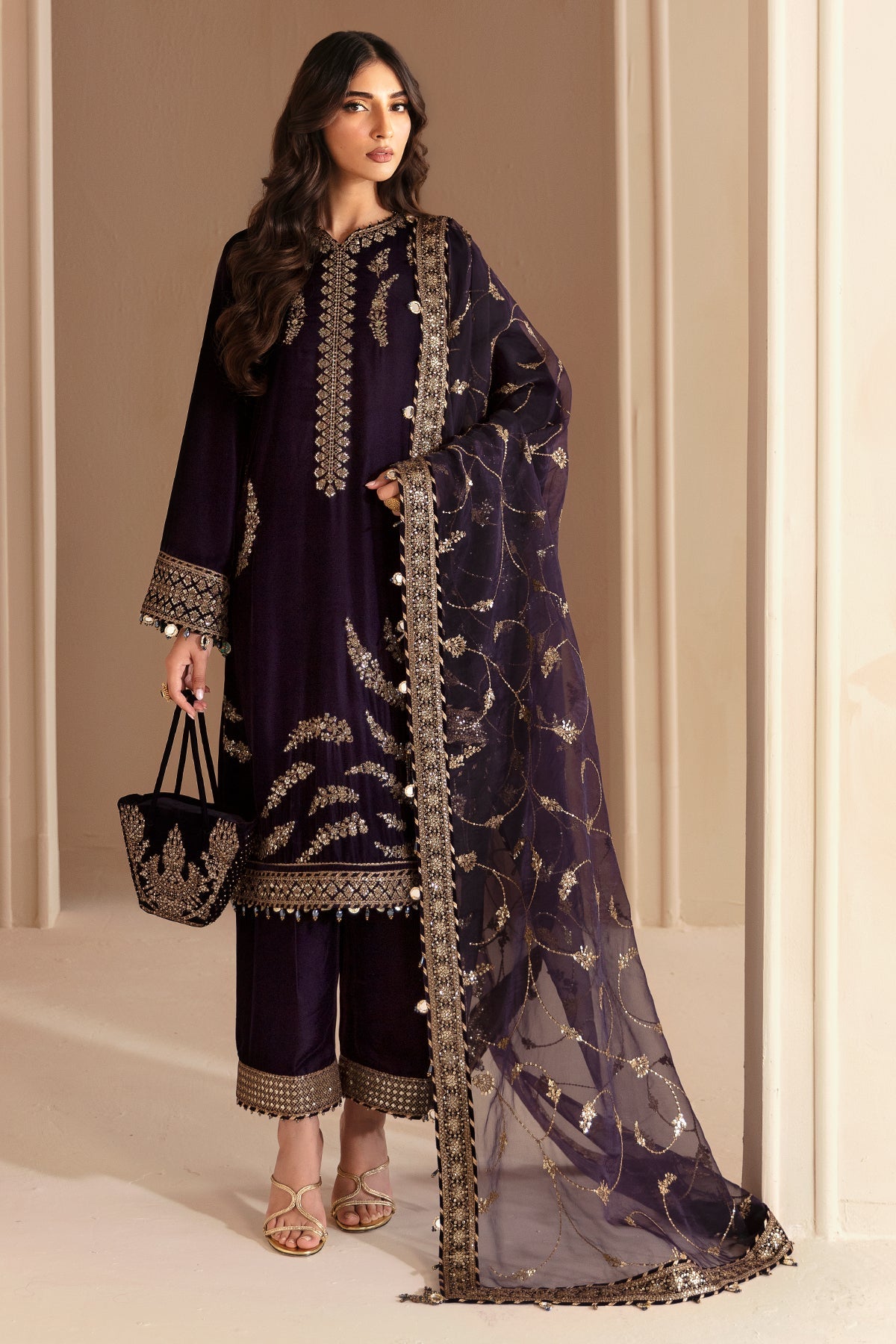 JAZMIN__Embroidered Velvet Formal VF-2026