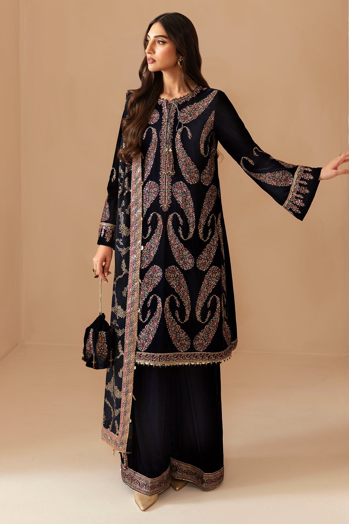 JAZMIN__Embroidered Velvet Formal VF-2024