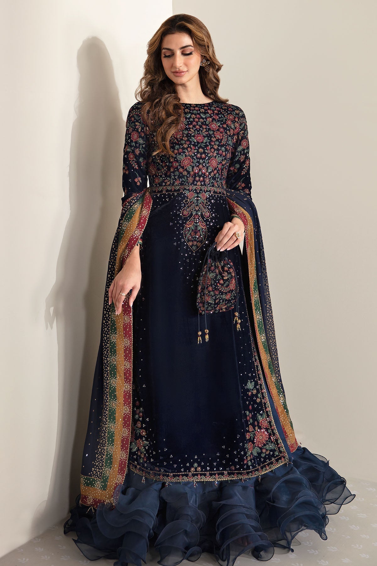 JAZMIN__Embroidered Velvet Formal VF-2005