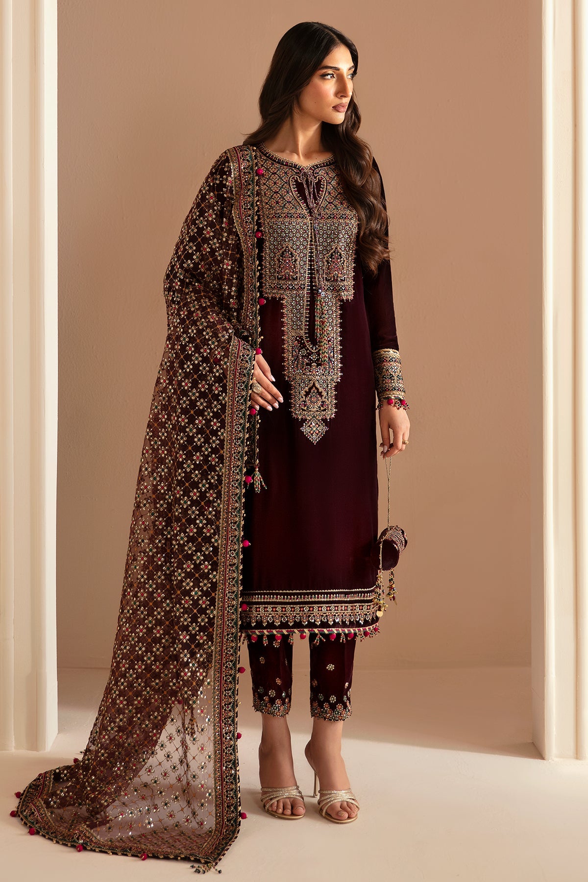 JAZMIN__Embroidered Velvet Formal VF-2022