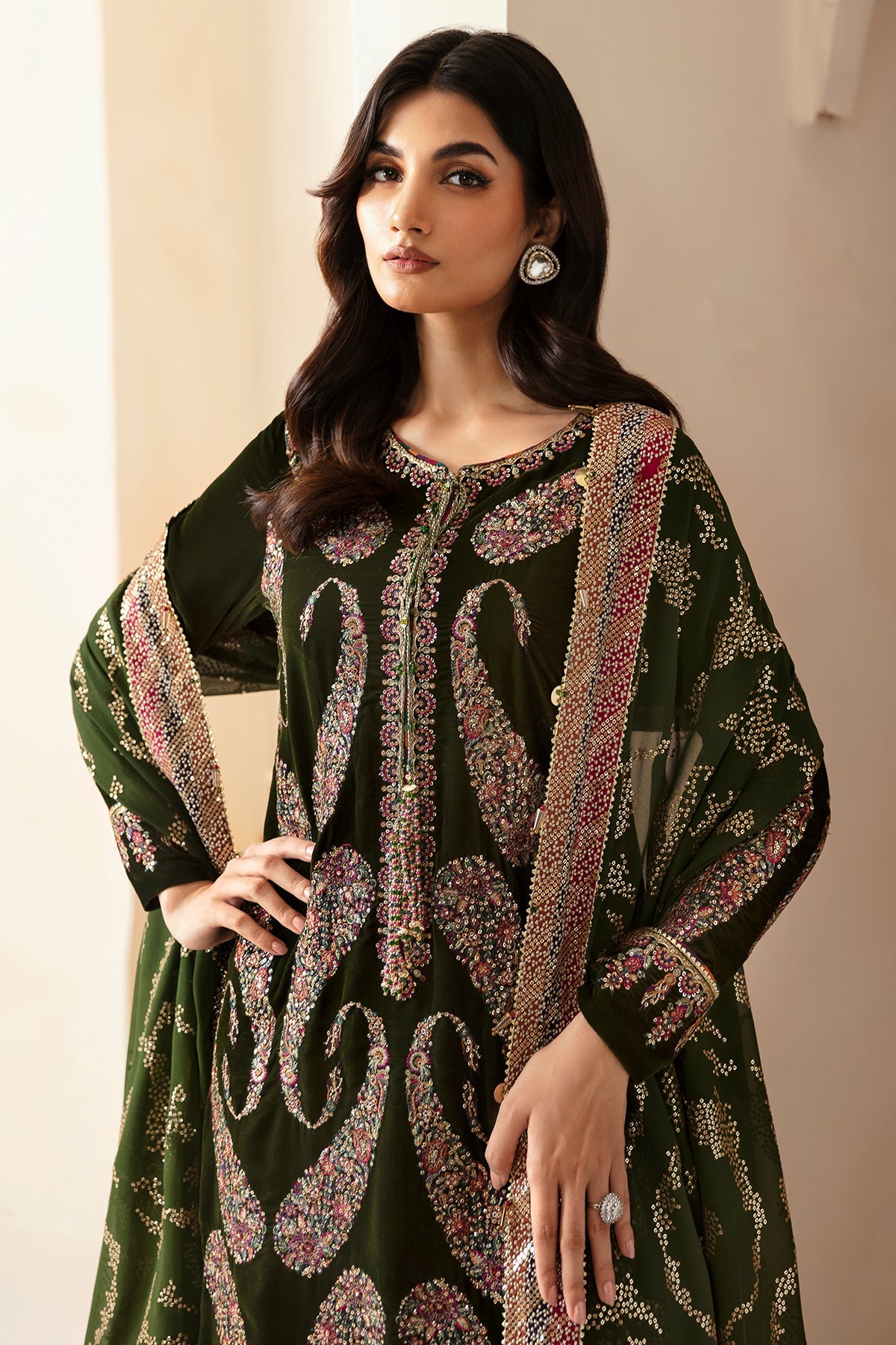 JAZMIN__Embroidered Velvet Formal VF-2023