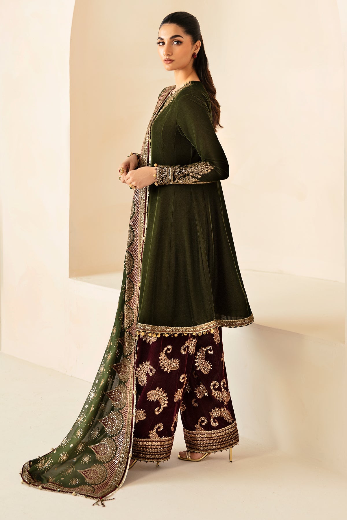 JAZMIN__Embroidered Velvet Formal VF-2029