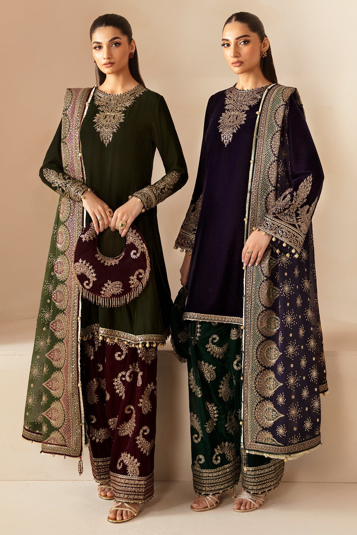 JAZMIN__Embroidered Velvet Formal VF-2030