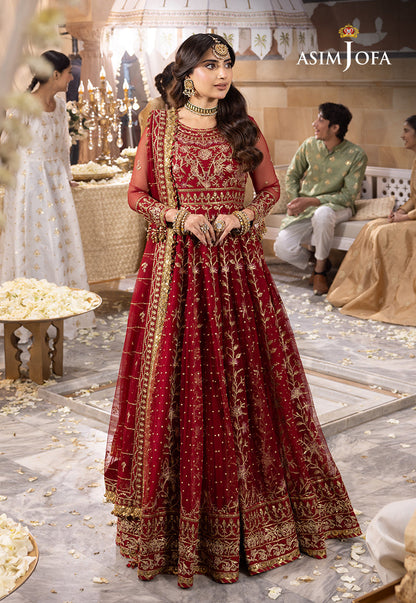 Shehnai by Asim Jofa Embroidered Net Unstitched 3Pc Suit AJSH-06 - Riwayat-e-khas