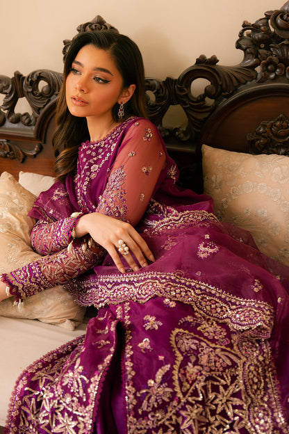 Solene by Ayzel Embroidered Organza 3Pc Suit D-02 HONORA