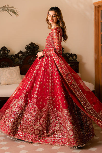 Solene by Ayzel Embroidered Organza 3Pc Suit D-04 ROSE