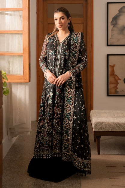 Solene by Ayzel Embroidered Organza 3Pc Suit D-06 FLEUR