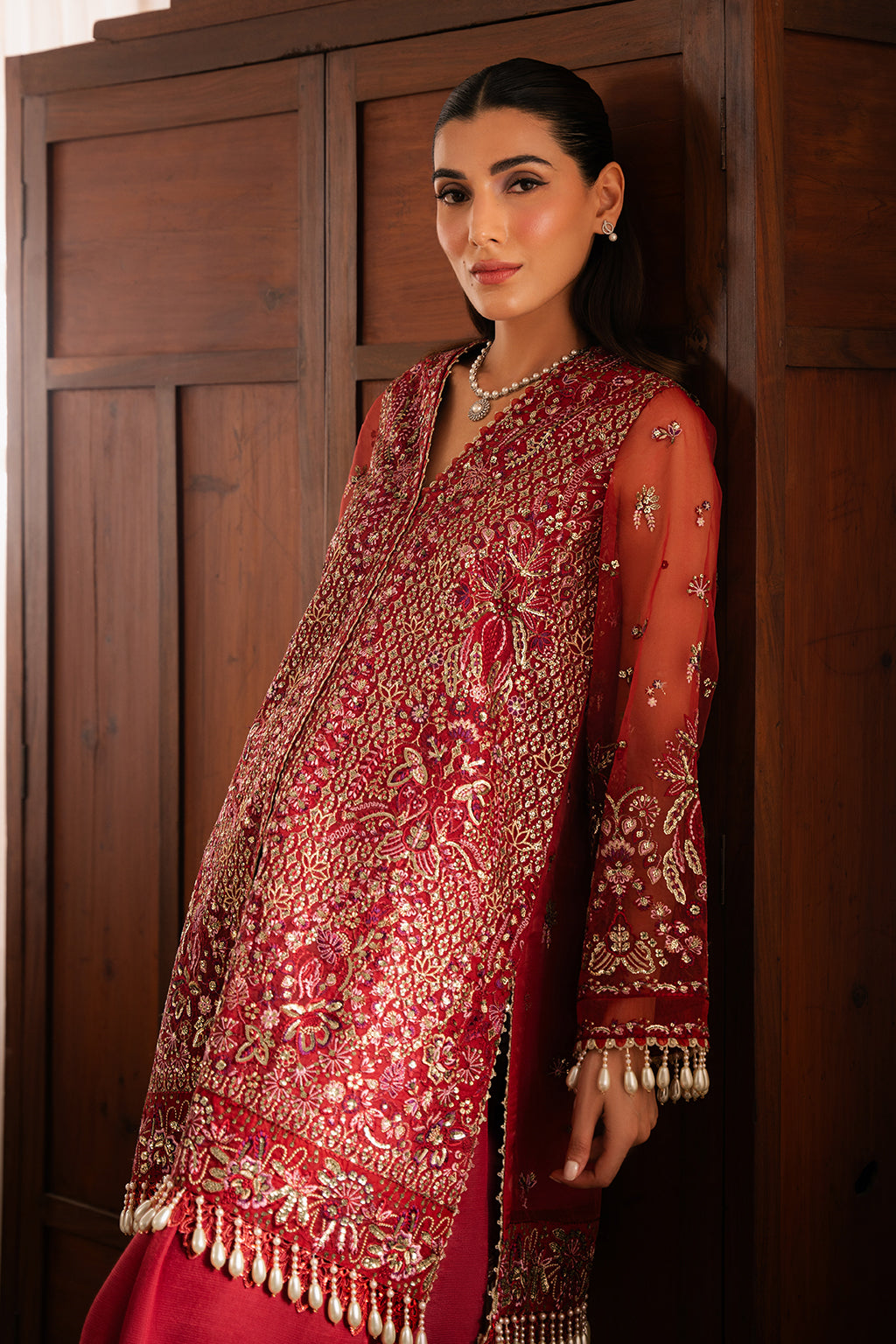 Solene by Ayzel Embroidered Organza 3Pc Suit D-09 ADVA