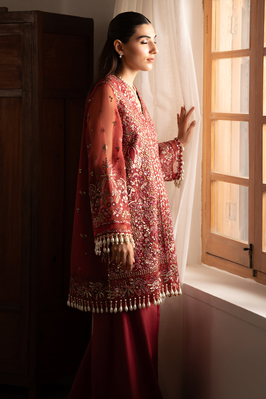 Solene by Ayzel Embroidered Organza 3Pc Suit D-09 ADVA