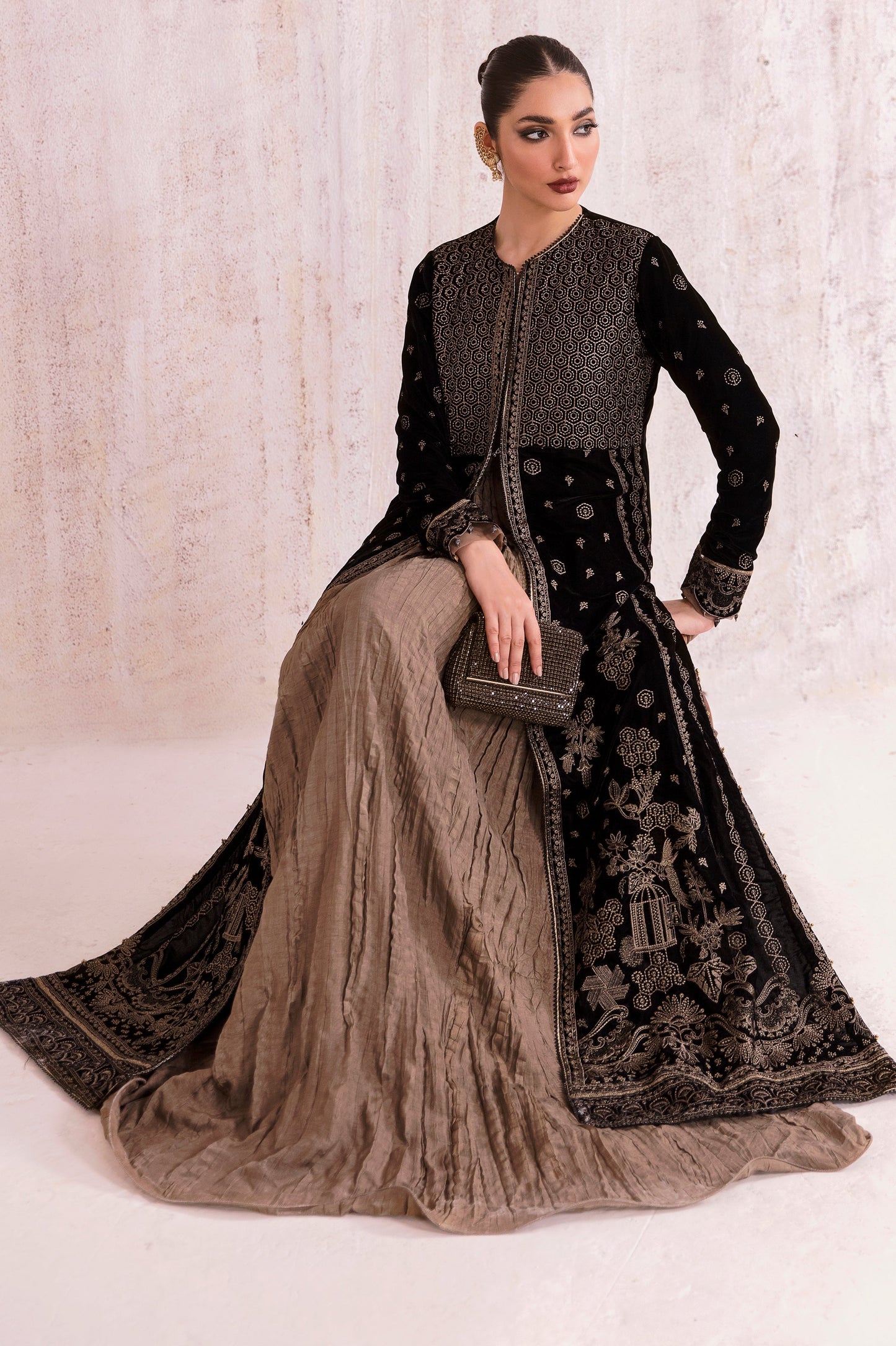 JAZMIN__Embroidered Velvet Formal VF-2001