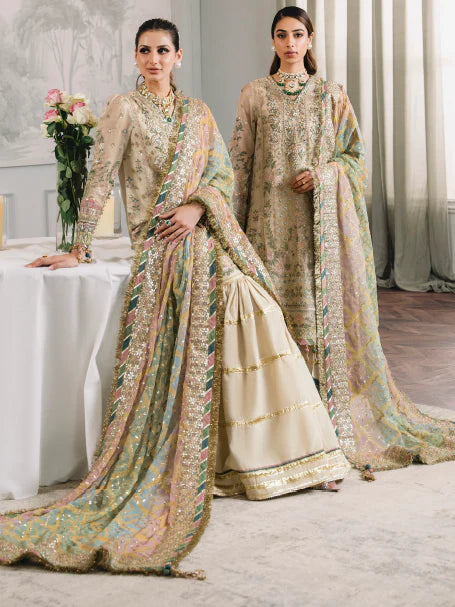 Baroque Chantelle Embroidered Luxury Zari Masuri 3Pc Suit EC-04