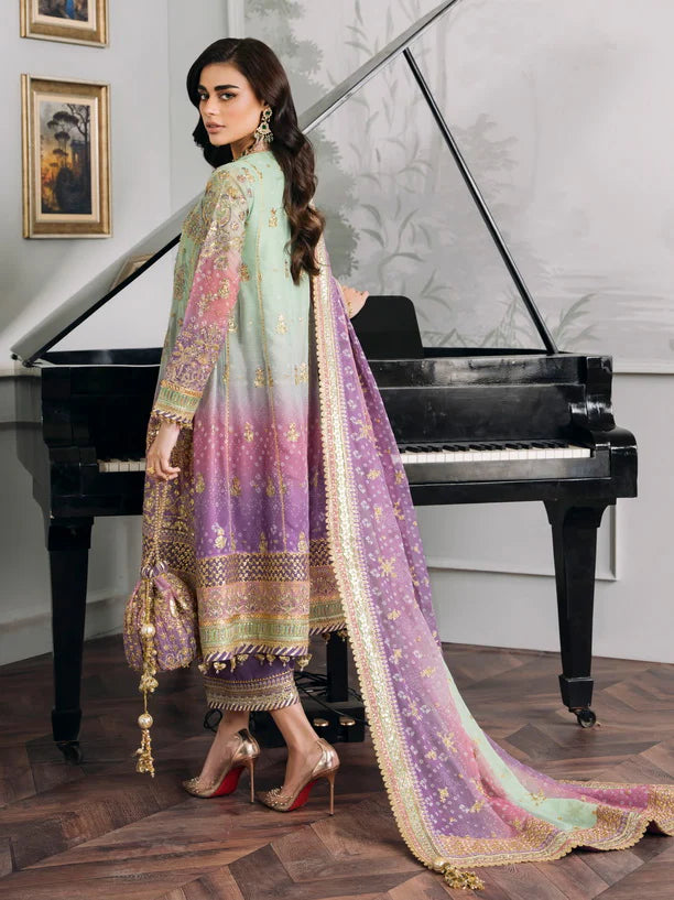 Baroque Chantelle Embroidered Luxury Chiffon 3Pc Suit EC-08