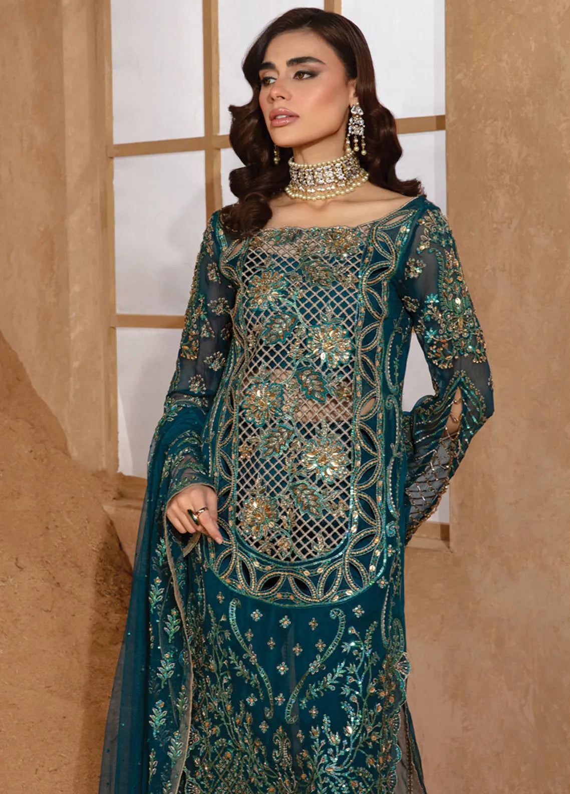 Rang Rasiya Chatoyer Embroidered Chiffon 3Pc Suit D-01 Zimil