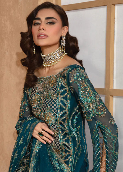 Rang Rasiya Chatoyer Embroidered Chiffon 3Pc Suit D-01 Zimil