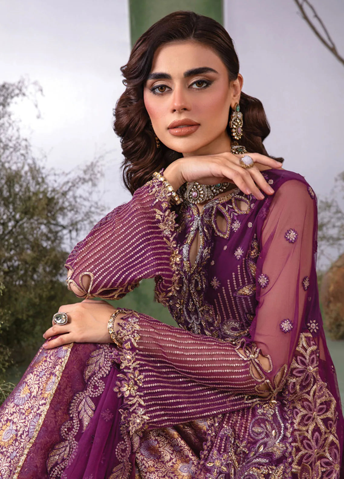 Rang Rasiya Chatoyer Embroidered Chiffon 3Pc Suit D-05 Nareman