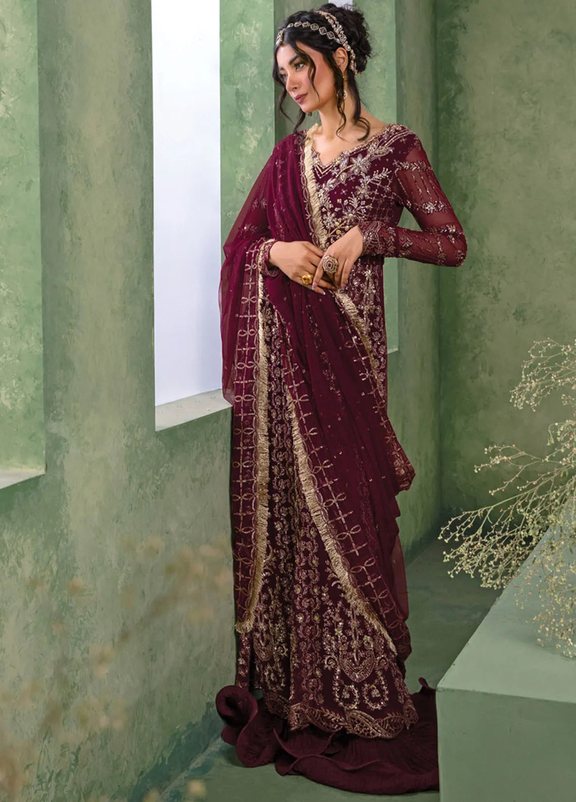 Rang Rasiya Chatoyer Embroidered Chiffon 3Pc Suit D-06 Leyla