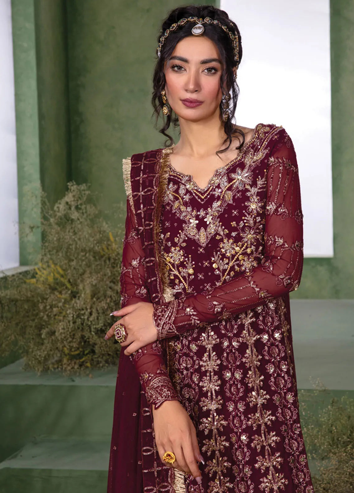 Rang Rasiya Chatoyer Embroidered Chiffon 3Pc Suit D-06 Leyla