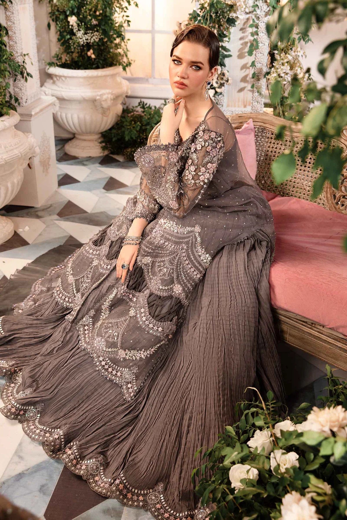 MARIA B__3 Piece Embroidered Organza Suit | BD-2902