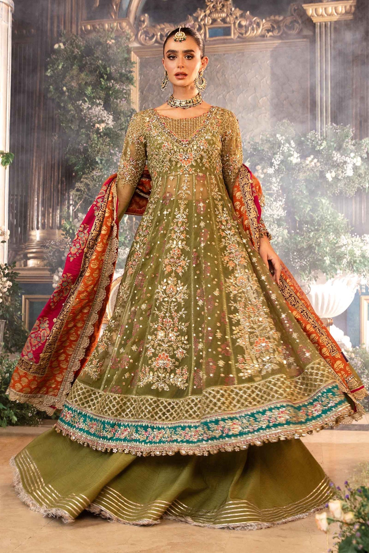 MARIA B__3 Piece Embroidered Organza Suit | BD-2906