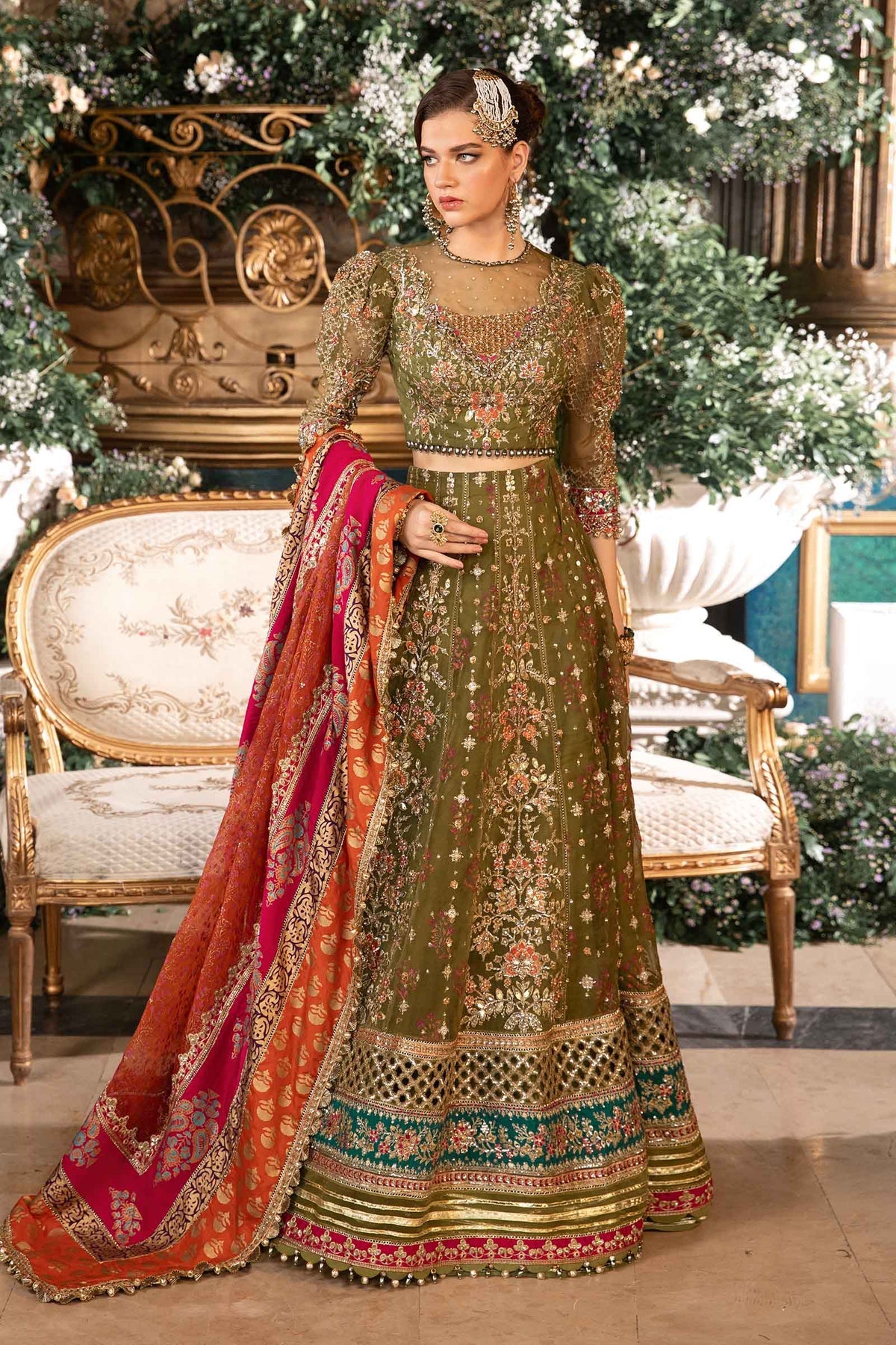 MARIA B__3 Piece Embroidered Organza Suit | BD-2906