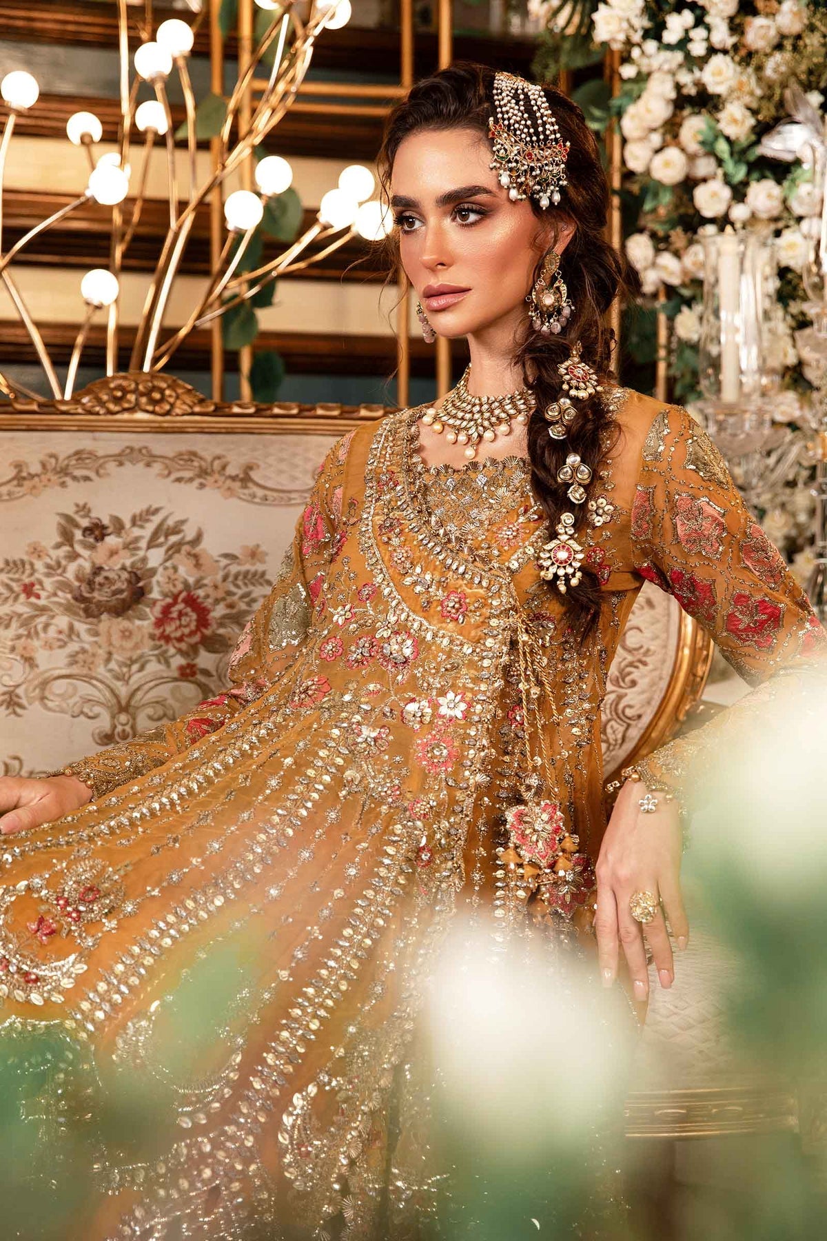 MARIA B__3 Piece Embroidered Organza Suit | BD-2907