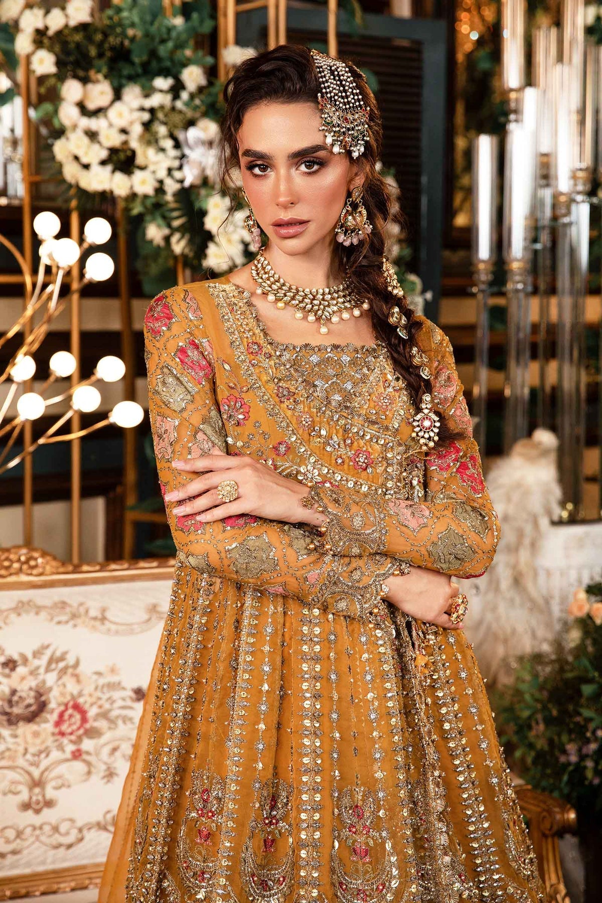 MARIA B__3 Piece Embroidered Organza Suit | BD-2907