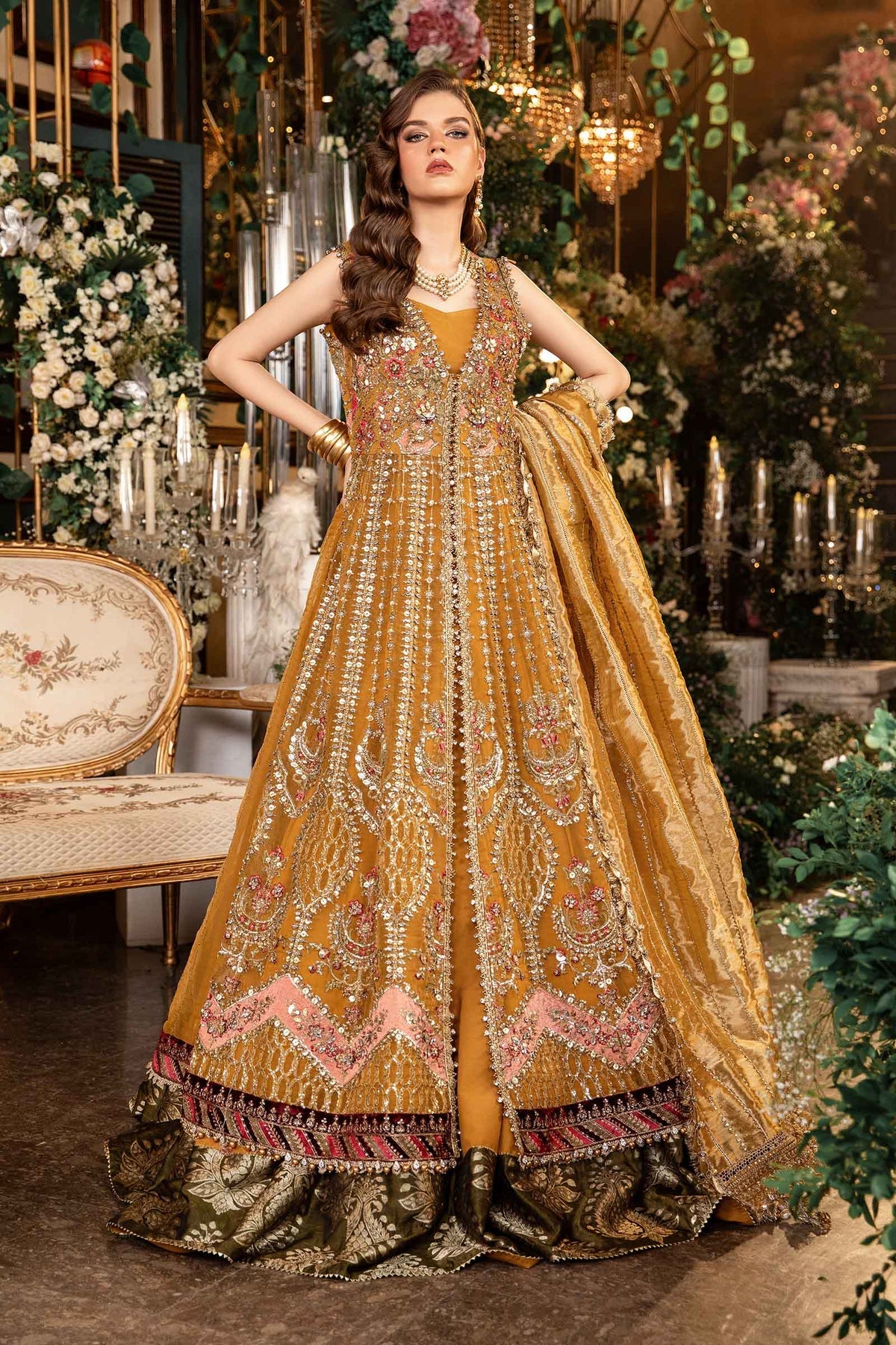 MARIA B__3 Piece Embroidered Organza Suit | BD-2907