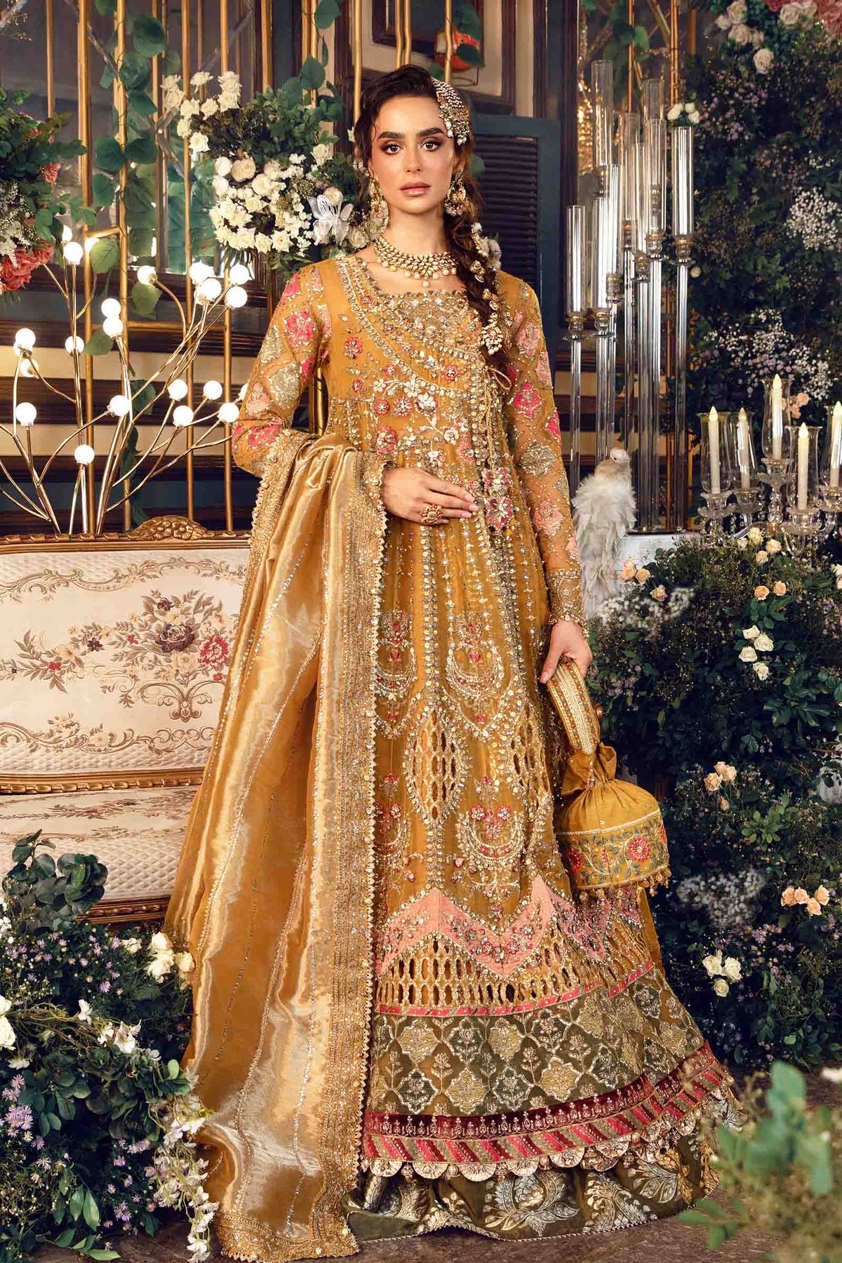 MARIA B__3 Piece Embroidered Organza Suit | BD-2907