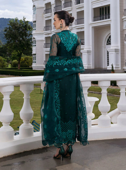 Zainab Chottani Embroidered Organza 3Pc Suit D-01 Zeina