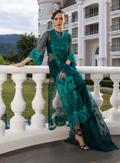 Zainab Chottani Embroidered Organza 3Pc Suit D-01 Zeina