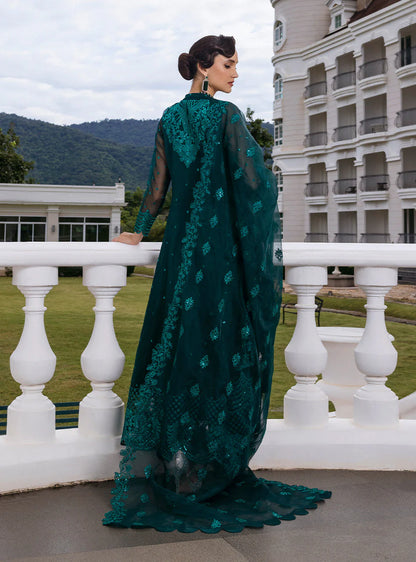 Zainab Chottani Embroidered Organza 3Pc Suit D-01 Zeina