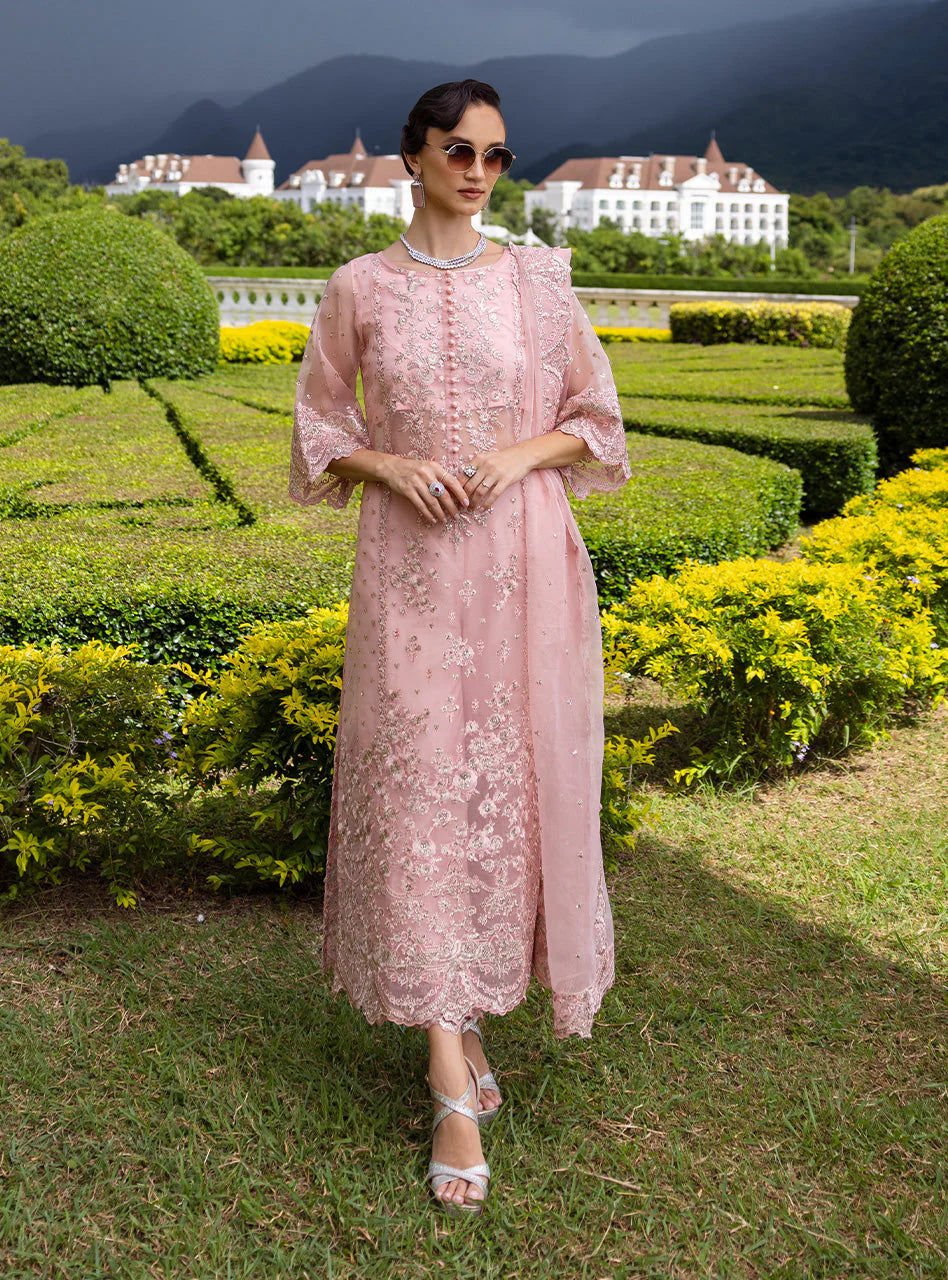 Zainab Chottani Embroidered Organza 3Pc Suit D-03 Roséa