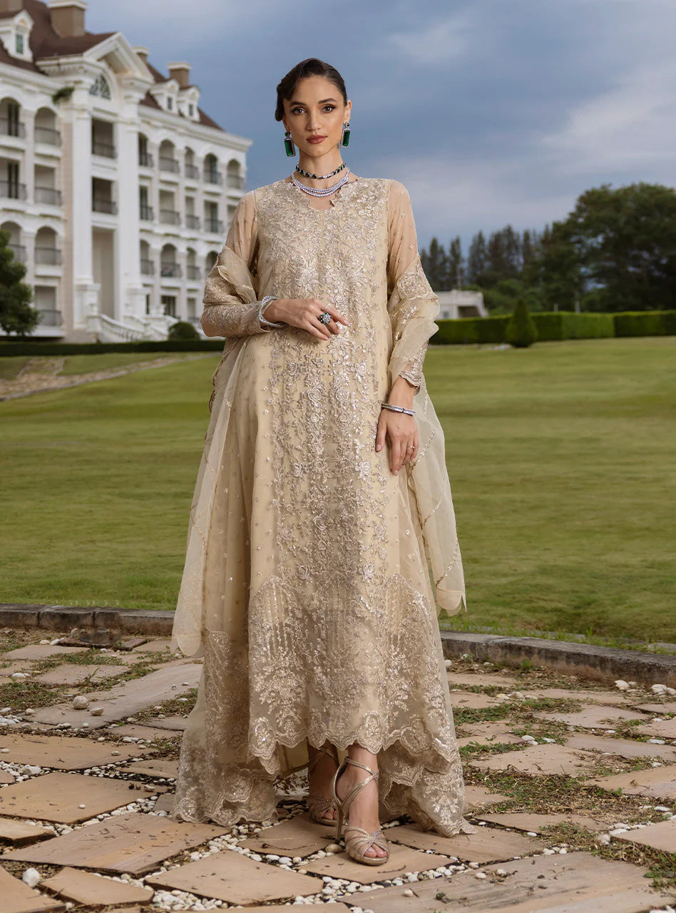 Zainab Chottani Embroidered Organza 3Pc Suit D-04 Ivana  3 s